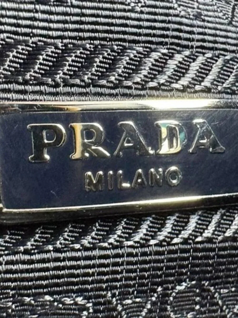Auth PRADA Handbag Crossbody Shoulder Bag Navy/Black/Blue Nylon/Leather - z9367 - Picture 13 of 13